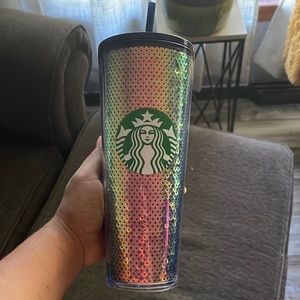 Starbucks purple multicolor sequin cold cup